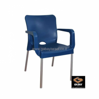 לין - כסא אורח פלסטיק רגלי אלומיניום
